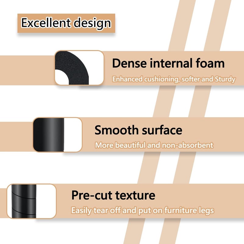 Jayen 4 Pcs Bed Frame Toe Protectors, Non-Adhesive Bed Frame Leg Covers for Toe Savers, Toe Cushion for Any Furniture Leg - Prevents Toe Injuries from Hitting Hard Furniture Legs - Image 4