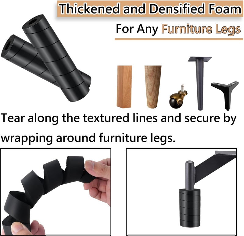 Jayen 4 Pcs Bed Frame Toe Protectors, Non-Adhesive Bed Frame Leg Covers for Toe Savers, Toe Cushion for Any Furniture Leg - Prevents Toe Injuries from Hitting Hard Furniture Legs - Image 2