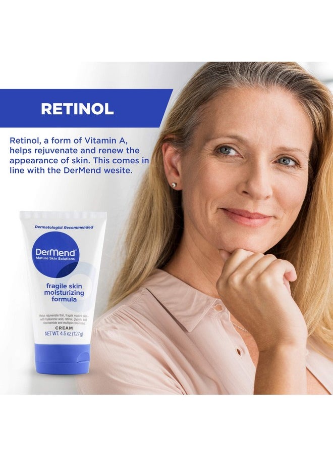 dermend - Dermend Specialized Fragile Skin Moisturizing Cream: Formula to Restore & Rejuvenate Mature Skin - Daily Moisturizer & Anti Wrinkle Cream for Firming & Strengthening Thin, Aging Skin - 4.5 Oz Tube - Image 1