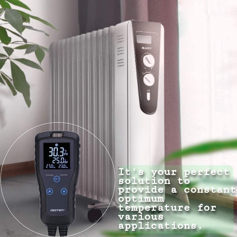 SENSTREE Digital Temperature Controller 2-Stage Thermostat Outlet Heating & Cooling Mode for Chest Freezer Refrigerator Homebrew Fermenter Greenhouse 110V 10A 1100W - Image 3