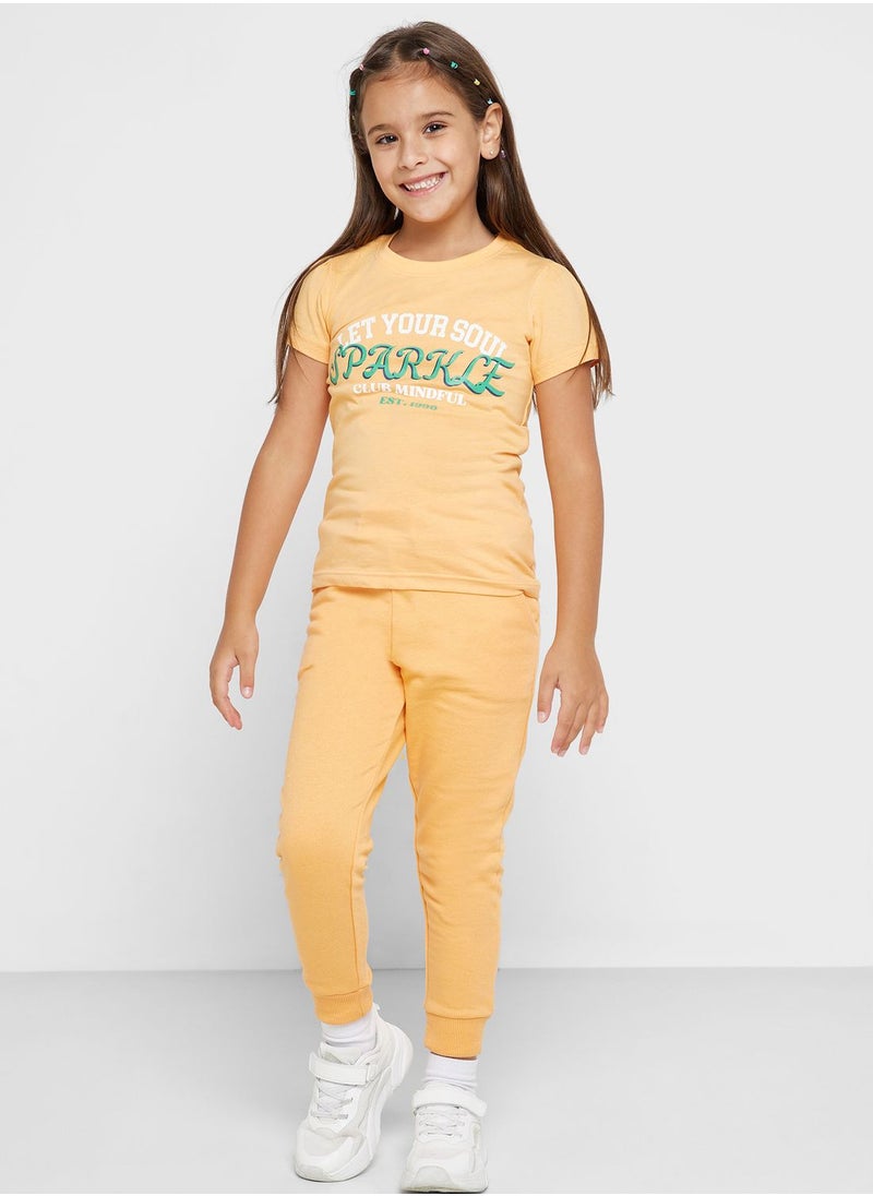 Pinata - Casual T-Shirt & Joggers Set For Girls - Image 1