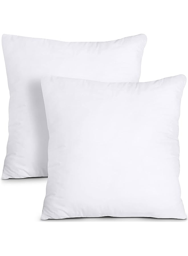 DEEP SLEEP Every Night SLEEP EVERY NIGHT Bedding Cushion Inner Pads (Pack of 2, White) - Inserts 18" x (45 45 cm) Hollowfibre Fillers Polycotton Cover - Image 1