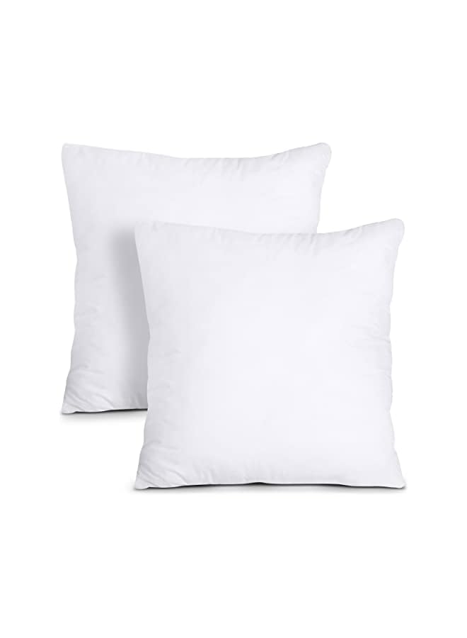DEEP SLEEP Every Night SLEEP EVERY NIGHT Bedding Cushion Inner Pads (Pack of 2, White) - Inserts 18" x (45 45 cm) Hollowfibre Fillers Polycotton Cover - Image 2