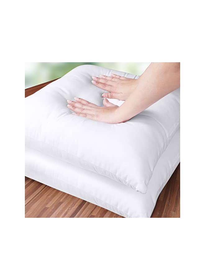 DEEP SLEEP Every Night SLEEP EVERY NIGHT Bedding Cushion Inner Pads (Pack of 2, White) - Inserts 18" x (45 45 cm) Hollowfibre Fillers Polycotton Cover - Image 4