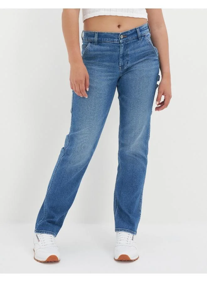 امريكان ايجل AE Ne(x)t Level High-Waisted Straight-Leg Jean