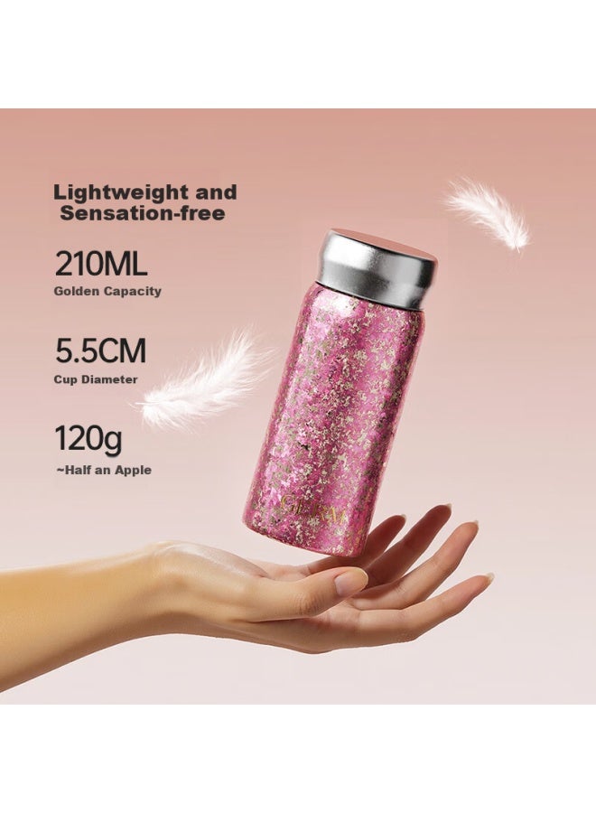 Germ Pure Titanium Insulated Mug For Women, Portable, Compact Water Bottle, Ultra-light Mini Titanium Cup, Teacher's Day Gift, Lipstick Cup, 210ml Pink - Image 2