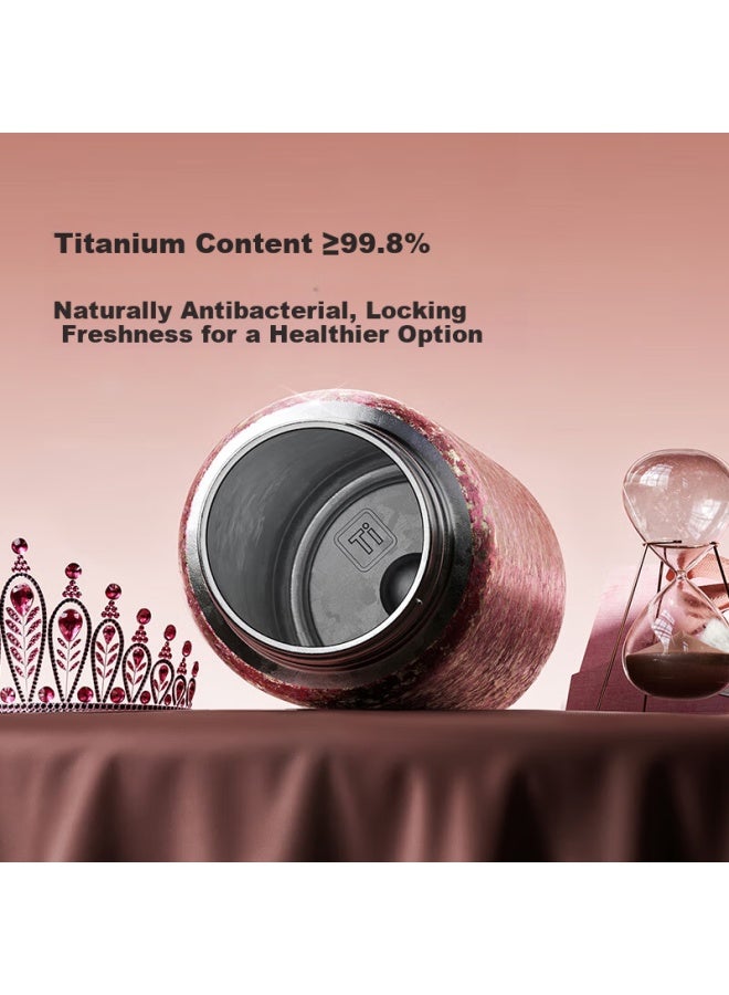 Germ Pure Titanium Insulated Mug For Women, Portable, Compact Water Bottle, Ultra-light Mini Titanium Cup, Teacher's Day Gift, Lipstick Cup, 210ml Pink - Image 4