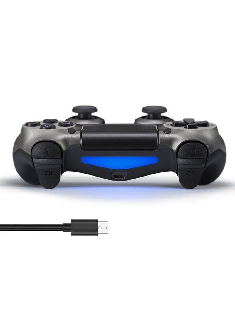 Wireless Controller for PS4 Support Double Vibration 6-Axis Motion Sensor Sensitive Touch Pad Built-in Speaker  Stereo Headphone Jack Compatible with PS 4 (Black) - Image 2