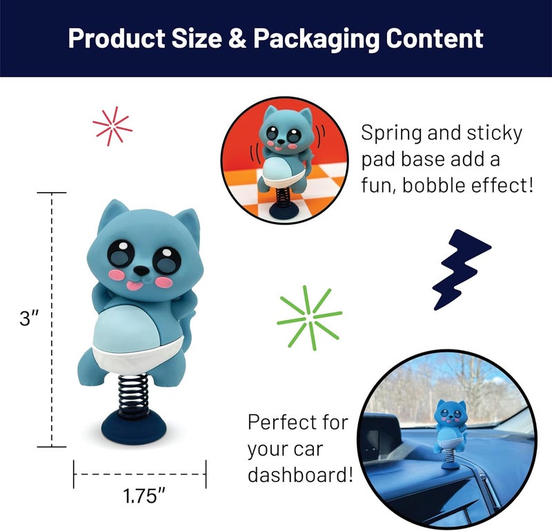 GOOFBALLS Dancing Cat Dashboard Dancer – Hilarious Bobblehead Cat in Tighty Whities with Tongue Out – Funny Car Dashboard Toy – Soft Plastic with Adhesive Pad for Cat Lovers - Image 3
