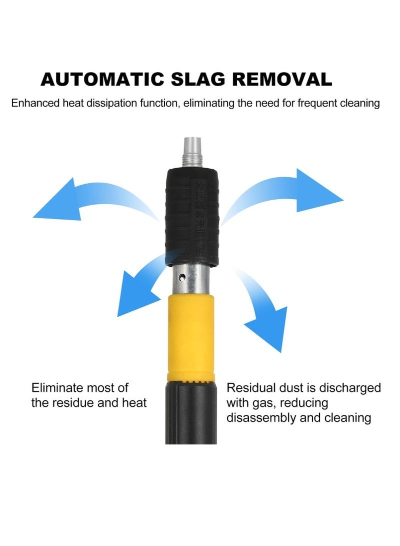 Bukela Nail Wall Fastening Tool without Nails, Manual Steel Nails Tool, Concrete Nail , Mini Portable Nail Machine with Tool Box-Yellow - Image 2