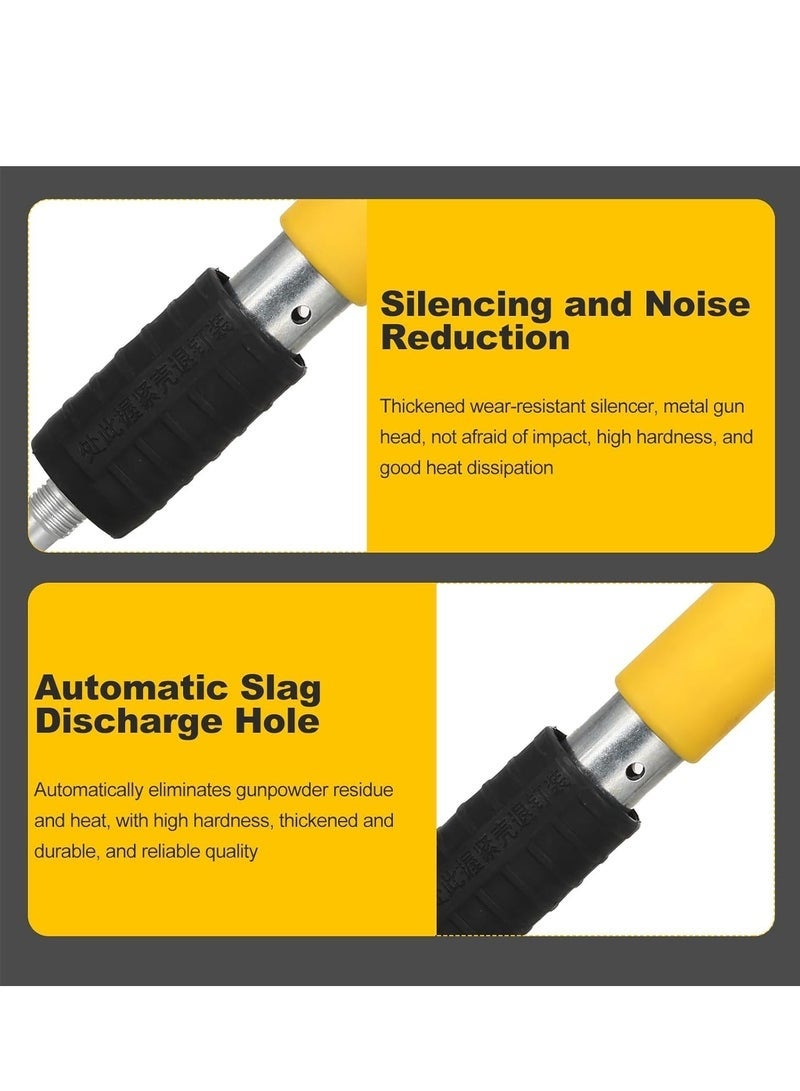Bukela Nail Wall Fastening Tool without Nails, Manual Steel Nails Tool, Concrete Nail , Mini Portable Nail Machine with Tool Box-Yellow - Image 3