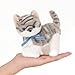Ditucu Cat Stuffed Animals Cute Soft Kitten Plush Doll Small Kitty Plushies Toys Gifts for Kids Stripe Grey 6 inch - Image 2