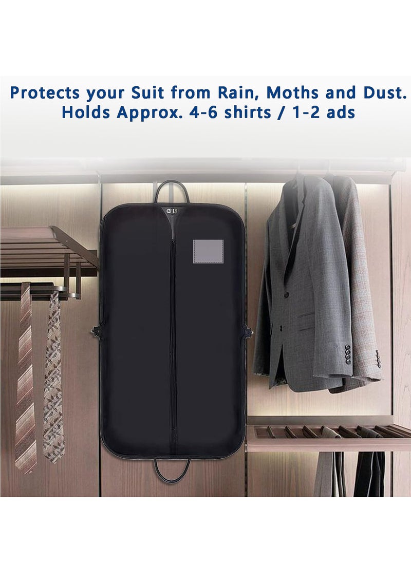 SYOSI - Suit Garment Bag 100x60 cm Clothes Carrier Folding Hanging Cover Bags for Travel and Storage Suit Jacket Dress Coat Men Women(Oxford Fabric Black) - Image 1