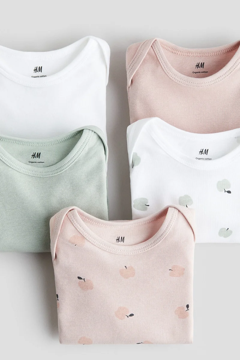 اتش اند ام بودي سوت بأكمام طويلة - عبوة من 5 قطع