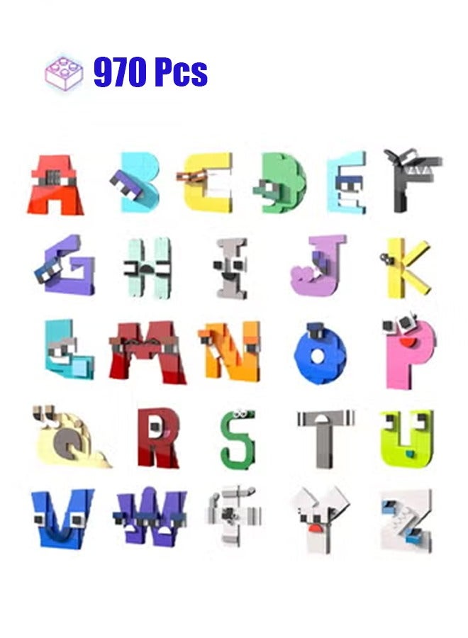 Alphabet Lore case A-Z Building Blocks Toys Set 970 Pieces for Game Model Toys Ideas Collectible Building Bricks Birthday Gift For Kids - Image 1