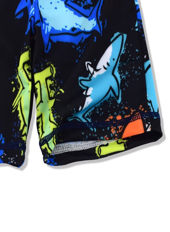 SINOLY Boys Two Piece Rash Guard Swimsuits Kids Long Sleeve Sunsuit Swimwear Sets, Shark 28, 4-5 Years - Image 5