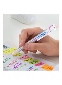 Excefore Multicolor Unicorn Pen, 16 Pcs Retractable Gel Ink Pen Unicorn Cute Pens 6 in 1 Multicolor Pen Unicorn Party Favors for Kids, Office, School Supplies  - Image 5