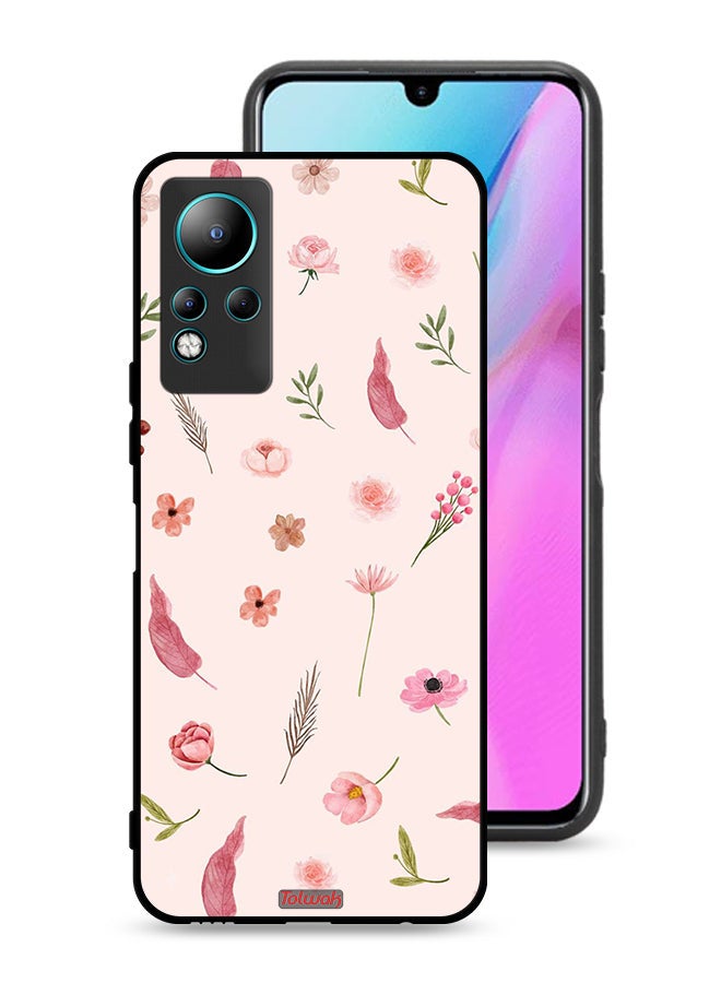 Tolwak Infinix Note 11 Protective Case Cover Leaves And Roses Pattern - Image 1