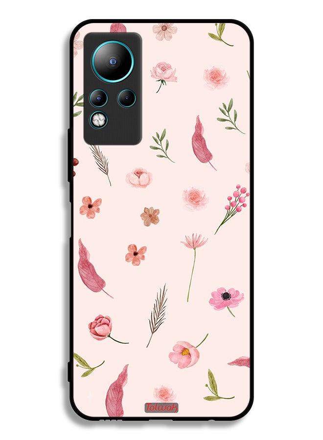Tolwak Infinix Note 11 Protective Case Cover Leaves And Roses Pattern - Image 2