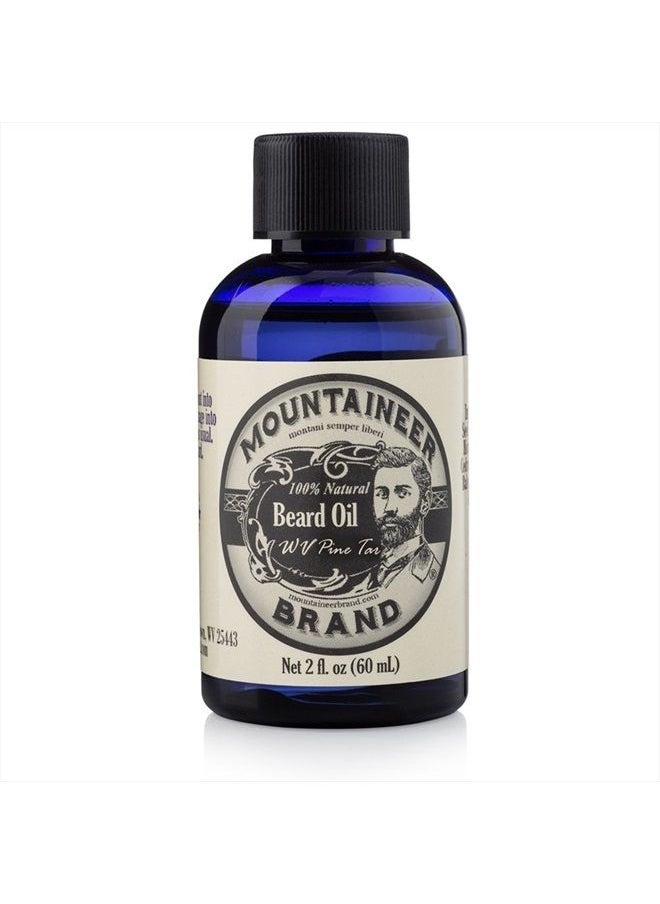 mountaineer brand Beard Oil | Natural Beard Oil For Men | Conditions Softens Hydrates Hair | Soothes Dry Itchy Skin | Beard Oil Growth for Men | Grooming Beard Maintenance Treatment | WV Pine Tar 2oz  - Image 1