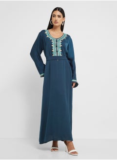 hayas closet Emroidered Belted Jalabiya  - Image 4