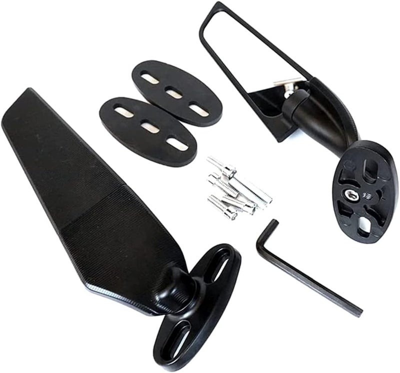 XIDAODIT Adjustable Rotating Wing Fin Rearview Side Mirrors - Image 1