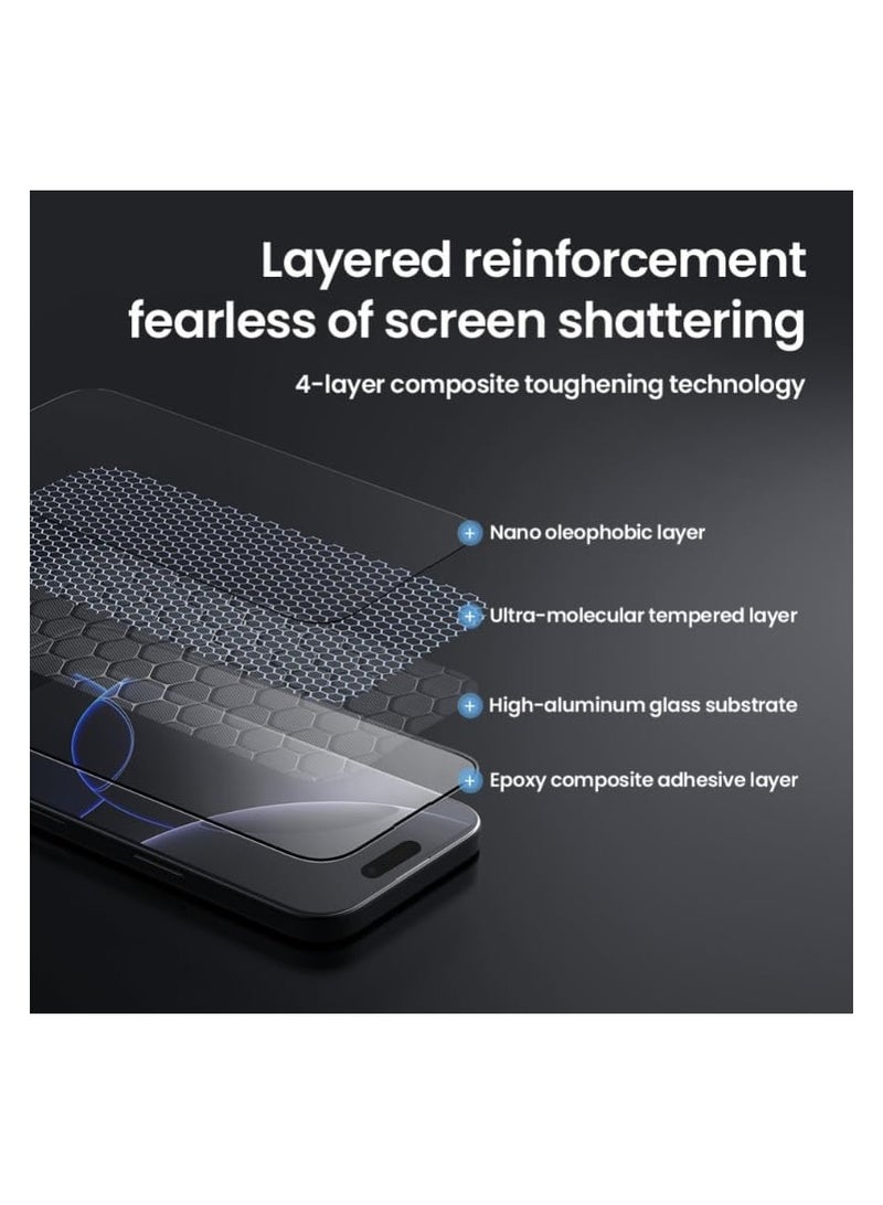 Nillkin Amazing Full Coverage Cp plus Pro Anti Explosion Tempered Glass Screen Protector 2.5D Fits Apple iPhone 16 0.25mm - Black - Image 5