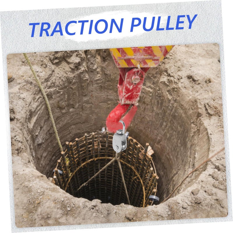 Heavy Duty Swivel Lifting Pulley Block with Bearing Traction Wheel for Efficient Hoisting Rigging and Easy Portability - Image 3