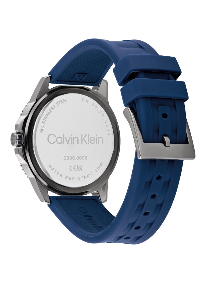 CALVIN KLEIN - Men's Analog Round Shape Silicone Wrist Watch 25200384 - 44 Mm - Image 1