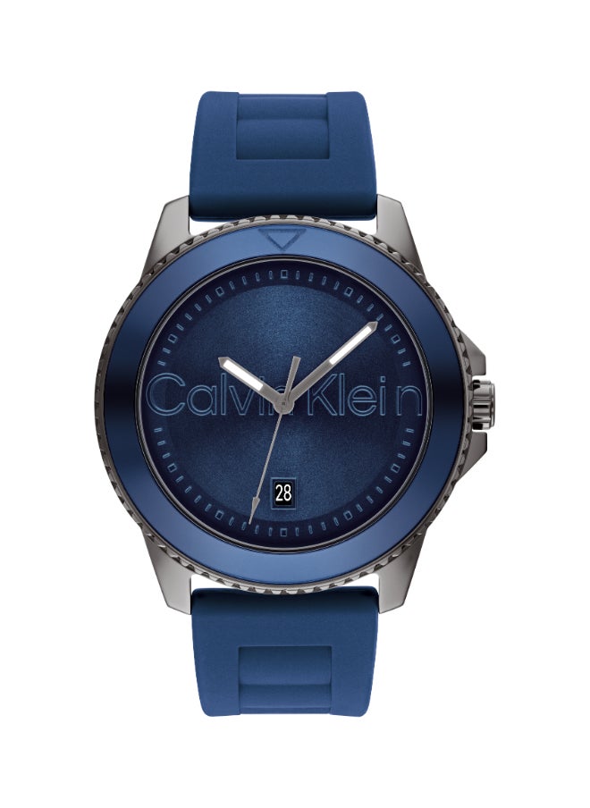 CALVIN KLEIN - Men's Analog Round Shape Silicone Wrist Watch 25200384 - 44 Mm - Image 1