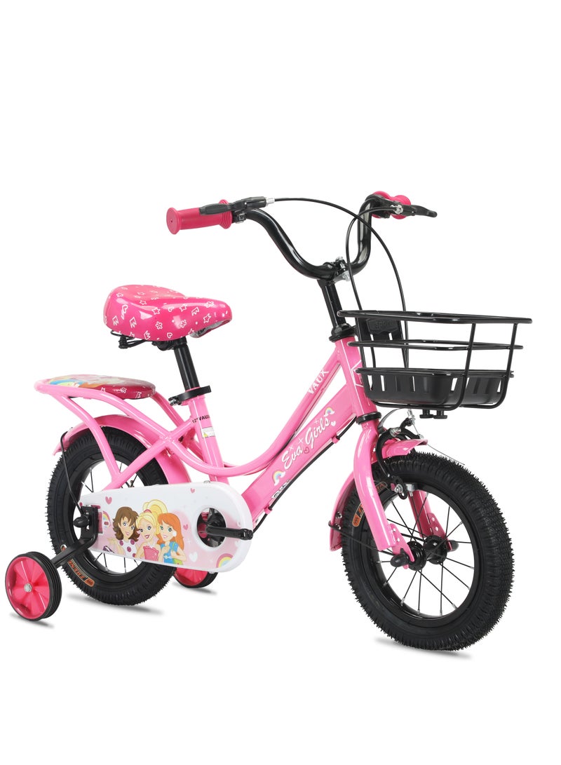Vaux Eva Road Bike || 12 Inch Wheel Size || For Kids || Adjustable Seat || Light Pink - Image 2
