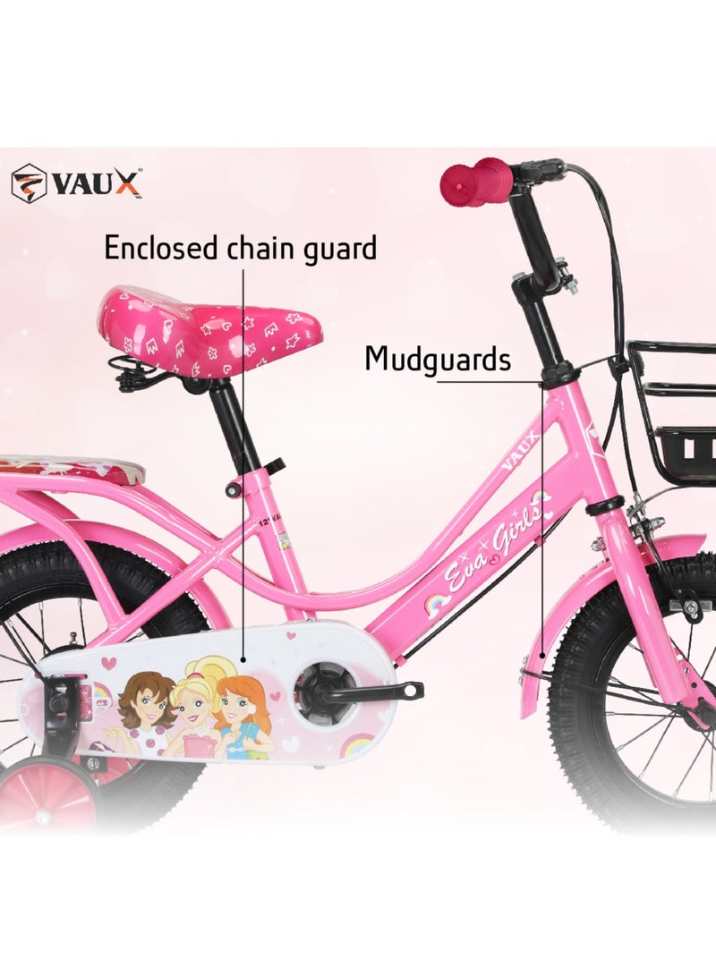 Vaux Eva Road Bike || 12 Inch Wheel Size || For Kids || Adjustable Seat || Light Pink - Image 5
