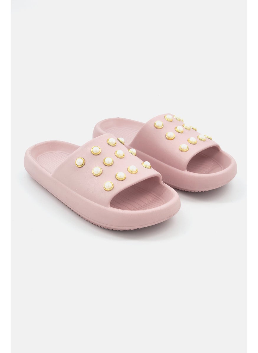 Kenneth Cole Women Mello Eve Pearl Slip On Casual Slipper, Blush  - Image 1