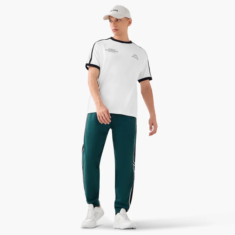 Kappa Kappa Logo Print Joggers with Drawstring Closure