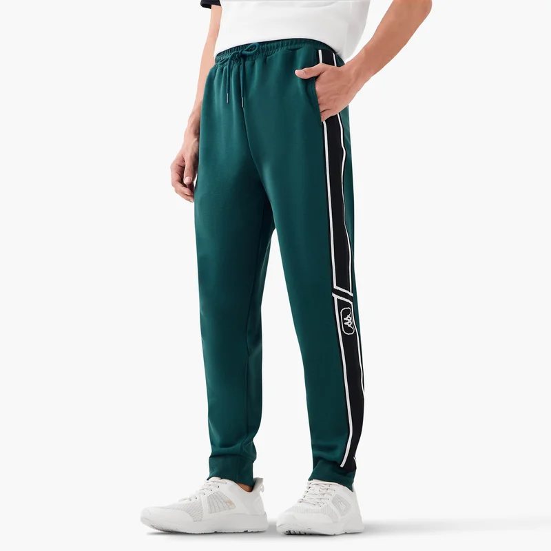 Kappa Kappa Logo Print Joggers with Drawstring Closure