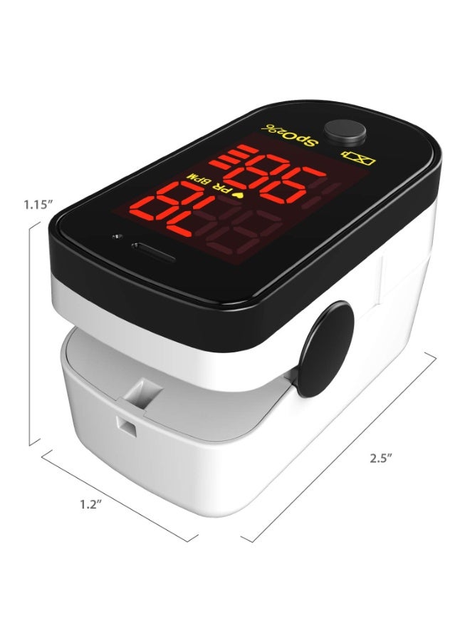 جهاز قياس الأكسجين بالاصبع للاستخدام المنزلي – قياس دقيق لمستوى الأكسجين ومعدل النبض مع حقيبة حمل وحبل تعليق - Image 4