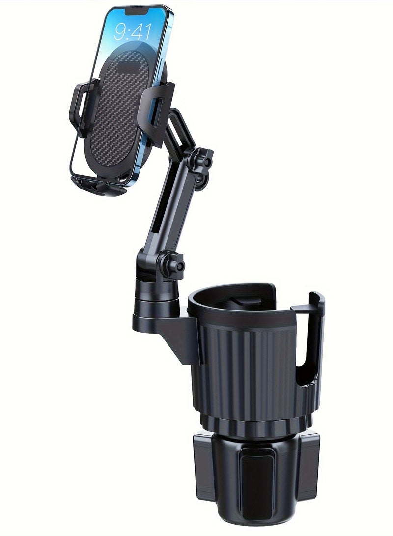 AROAQ 2-in-1 Car Cup Phone Mount with Adjustable Base - Waterproof ABS Design, 360-Degree Rotation, Compatible with iPhone, Samsung & All Smartphones, Ideal for Car and Travel Use, Travel Phone Holder - Image 2