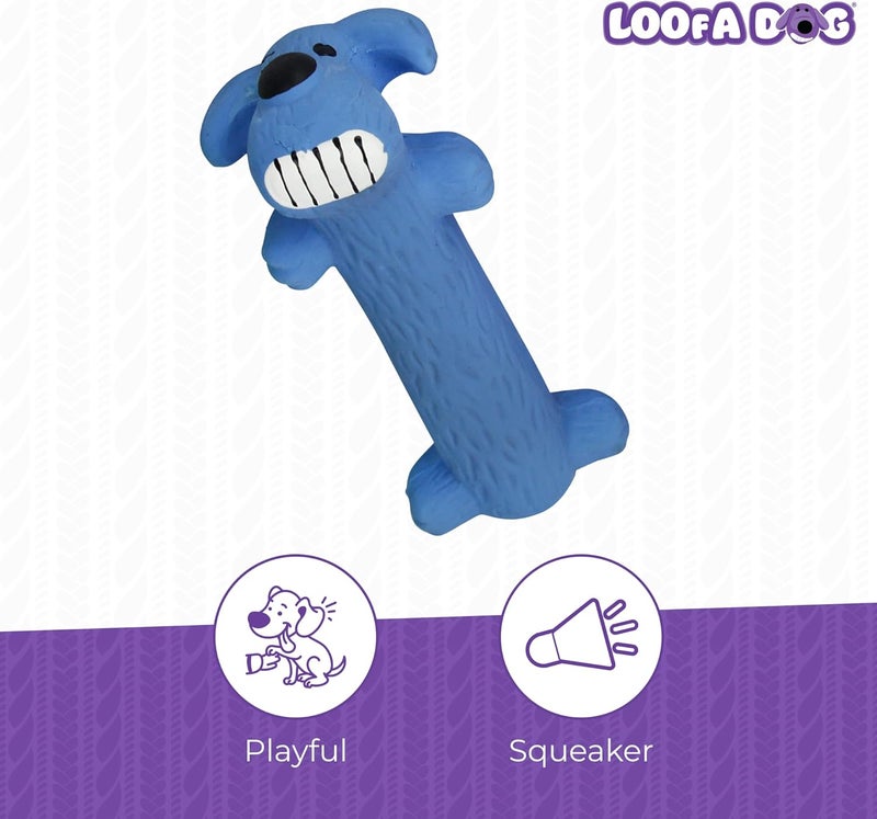 Multipet Original Loofa Latex Dog Toy - Squeaky Chew Toy for Small Dogs - 6-Inch Random Color - Image 3
