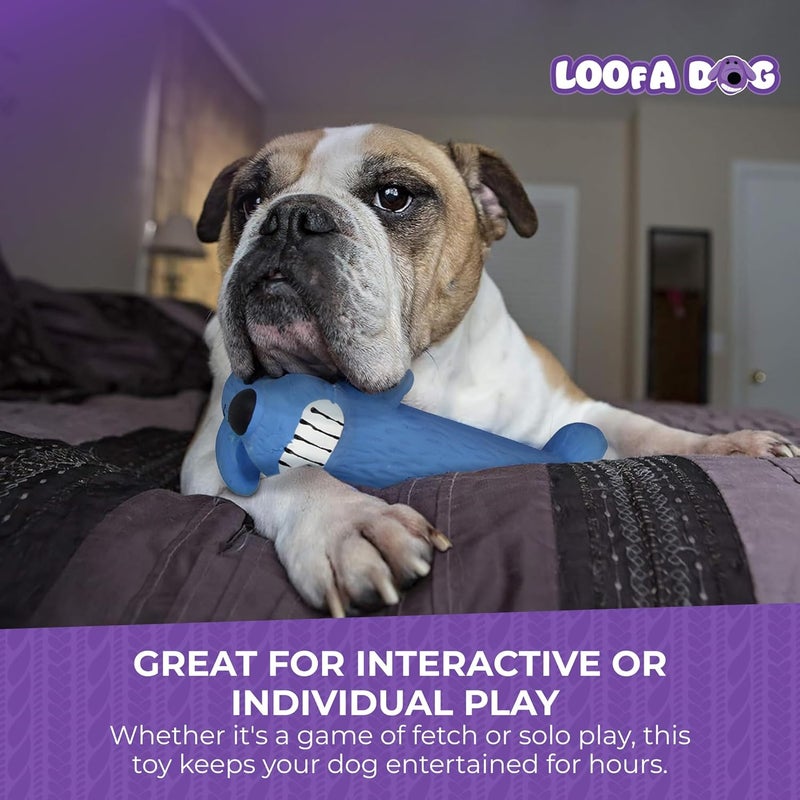 Multipet Original Loofa Latex Dog Toy - Squeaky Chew Toy for Small Dogs - 6-Inch Random Color - Image 5