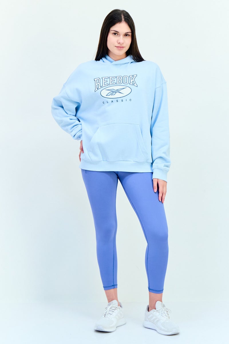 Reebok Women Sportswear Fit Long Sleeves Running Hoodie, Light Blue  - Image 4