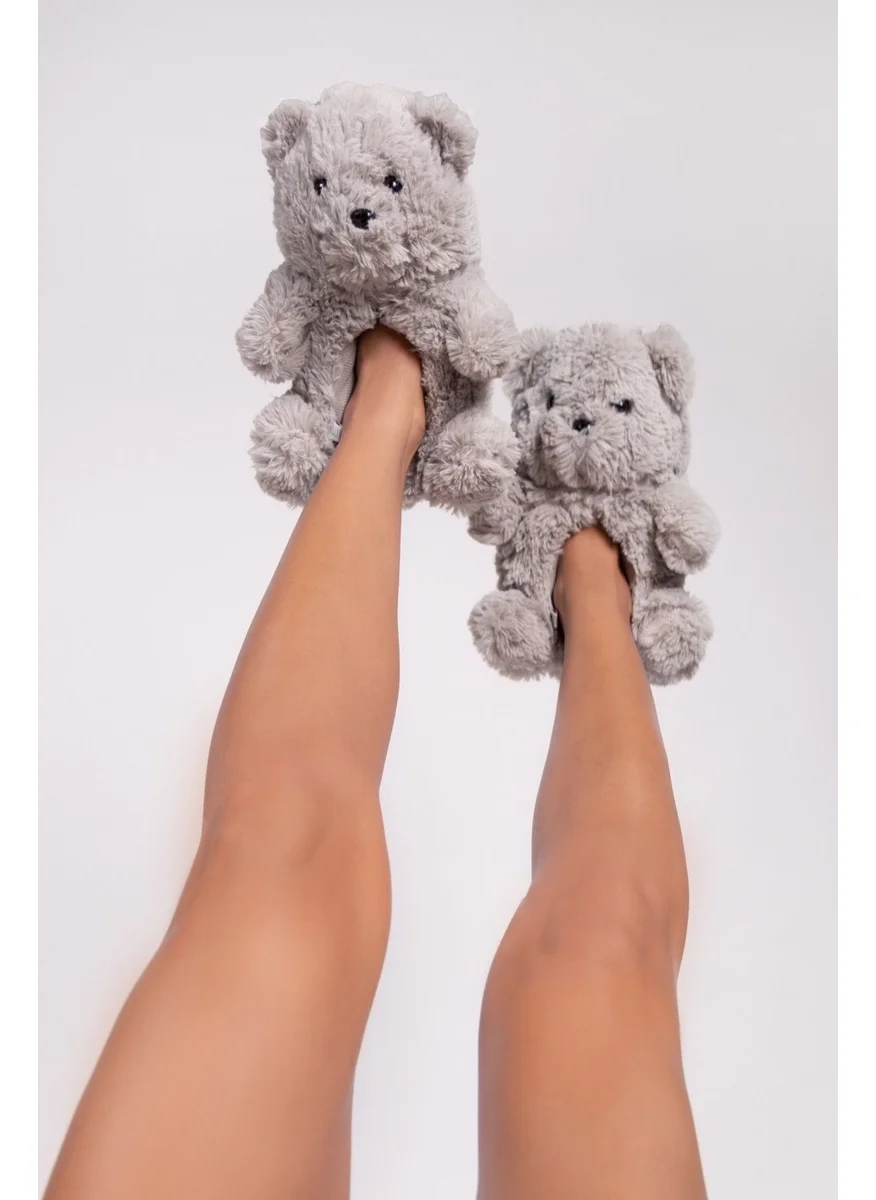 Twigy Teddy Women,Waiter Boy Animal Slippers Gray 36/41 AA0664