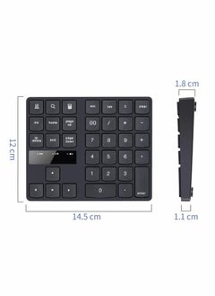 Generic Numeric Keypad, Ultra-Silent External Numeric Pad,USB Rechargeable Number Pad Keyboard with 35 Keys for Ma cbook,Android, Windows(Black)  - Image 1