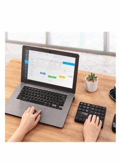 Generic Numeric Keypad, Ultra-Silent External Numeric Pad,USB Rechargeable Number Pad Keyboard with 35 Keys for Ma cbook,Android, Windows(Black)  - Image 3