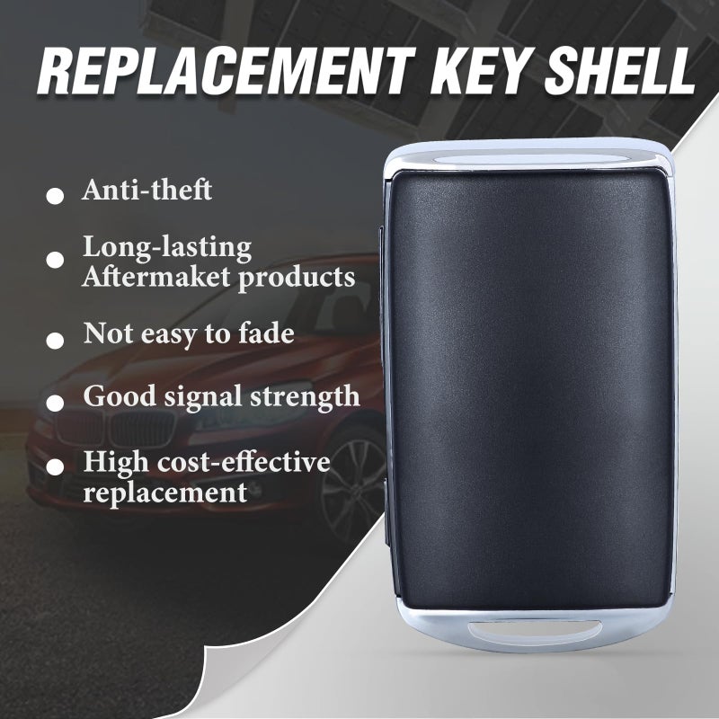 Keymall Keyles Entry Car Key Fob Case Shell Cover Replacement for Mazda CX-3 CX-5 2020 2021 WAZSKE13D03 P/N:TAYA-67-5DYB,Just a Key Shell - Image 4