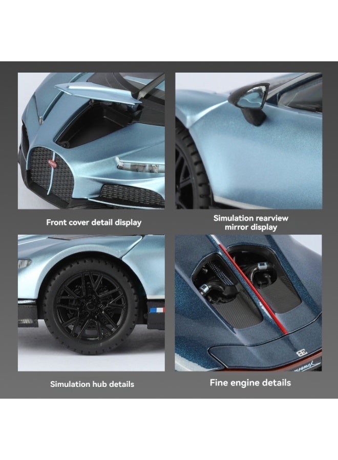 Bugatti سيارة نموذجية مصغرة من بوجاتي توربيون 01 قطعة بحجم 1:24 - Image 4