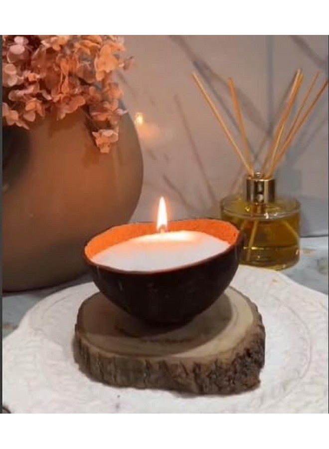 Kunya DIY Sand Wax Powder Candle Making Kit With Natural Coconut Shell Refillable Beaded Pearled All Natural Reusable Self Extinguish Candle for Home Decor (200 GM) - Image 2