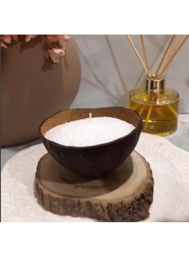 Kunya DIY Sand Wax Powder Candle Making Kit With Natural Coconut Shell Refillable Beaded Pearled All Natural Reusable Self Extinguish Candle for Home Decor (200 GM) - Image 4
