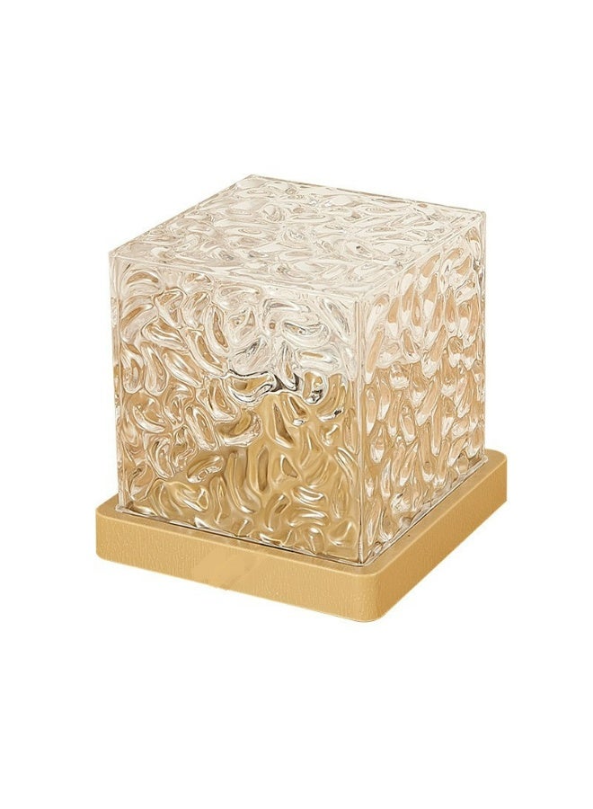Rotating Water Ripple Lamp Dynamic Flame Effect Ambient Light USB Rechargeable Bedside Night Light Desktop Projection Table Lamp Perfect Gift For Friends Home Bedroom Decoration - Image 2