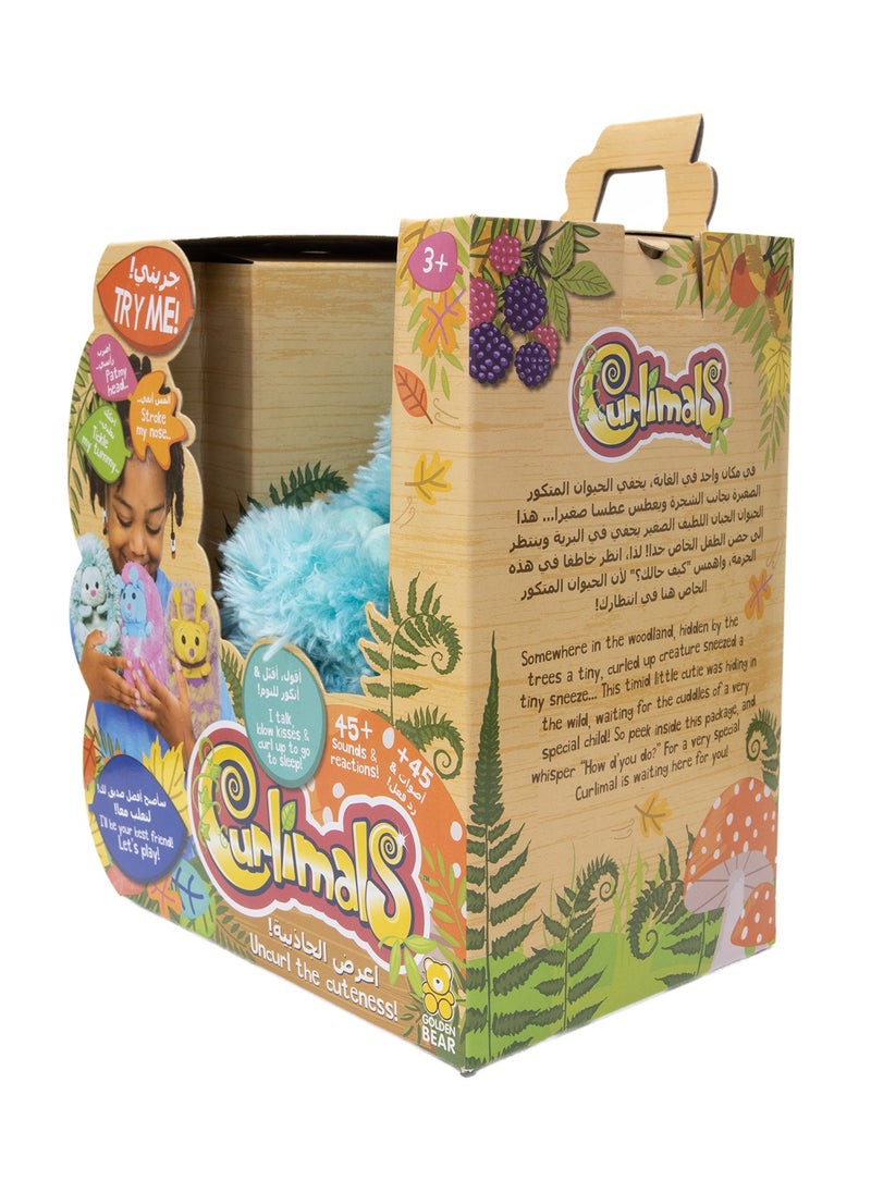 GOLDEN BEAR - Curlimals Lottie the Otter Interactive Soft Toy With Over 50 Sounds and Reactions Responds to Touch Cuddly Fun Woodland Animal Gift For Girls and Boys Age 3+, Blue - Image 1