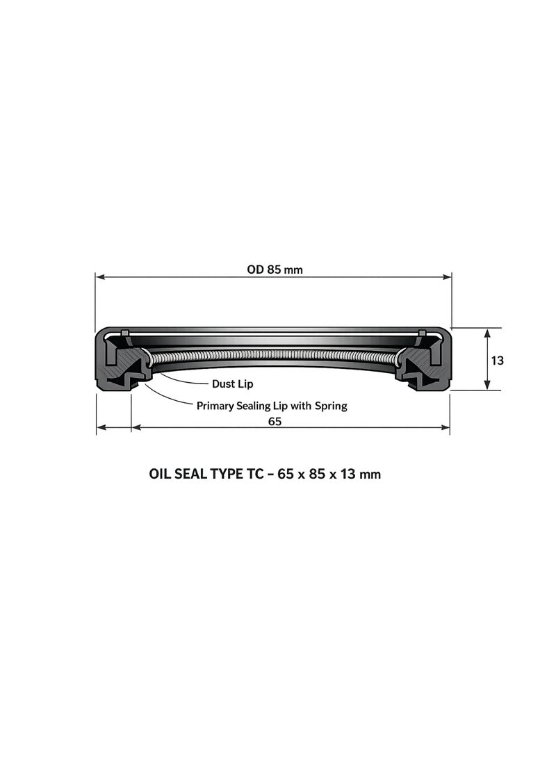 SOG OIL SEAL NBR TYPE TC - 65*85*13 - Image 3